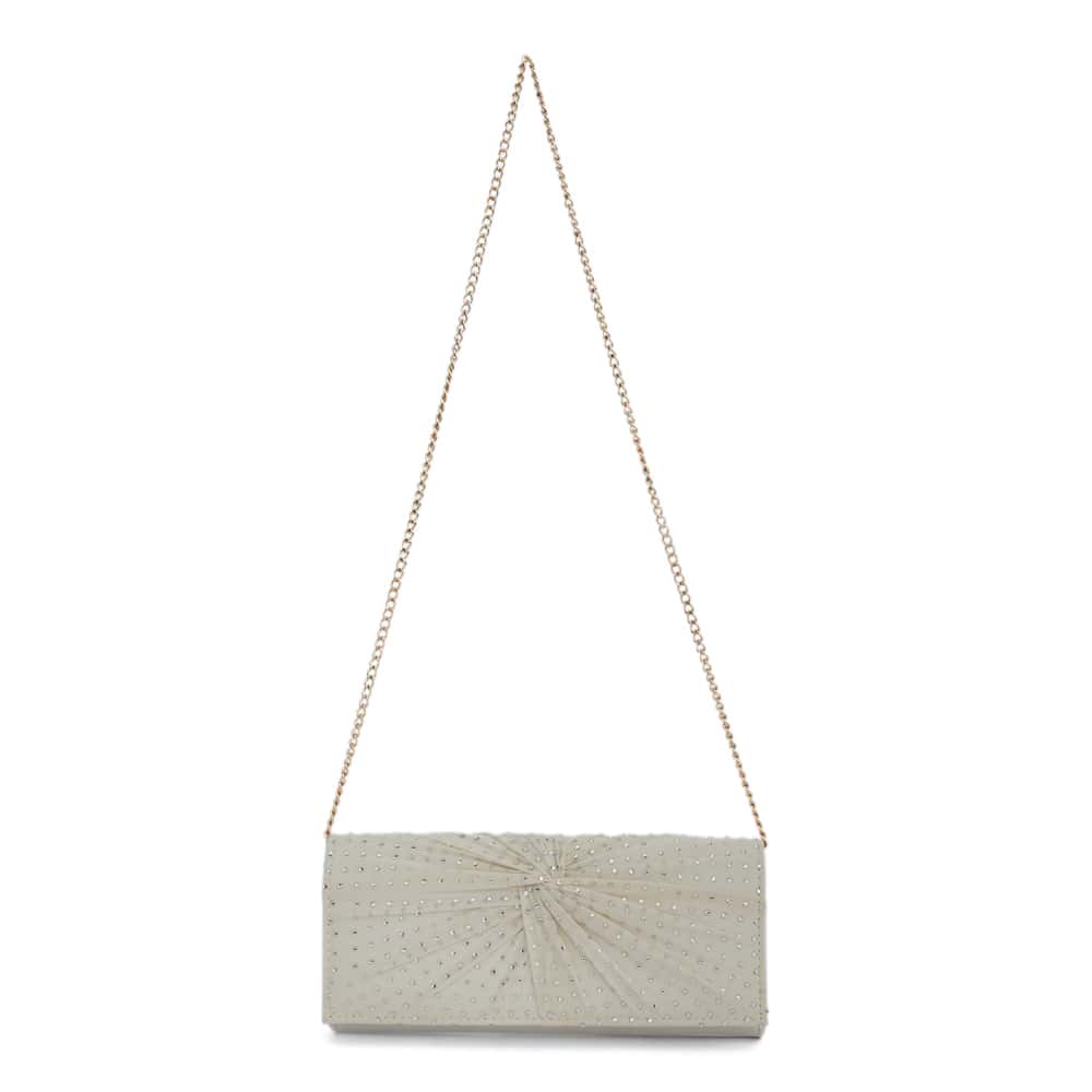 Unique Evening Bag in Ivory Crystal