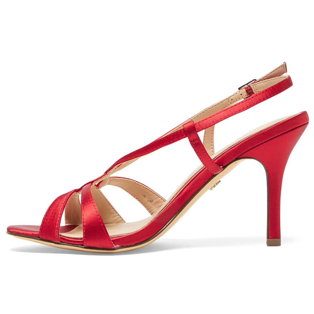 Valley Heel in Red Rouge Crystal
