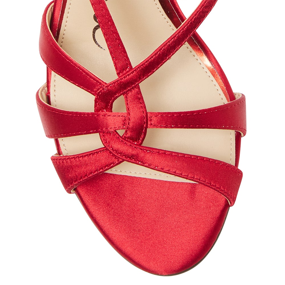 Valley Heel in Red Rouge Crystal