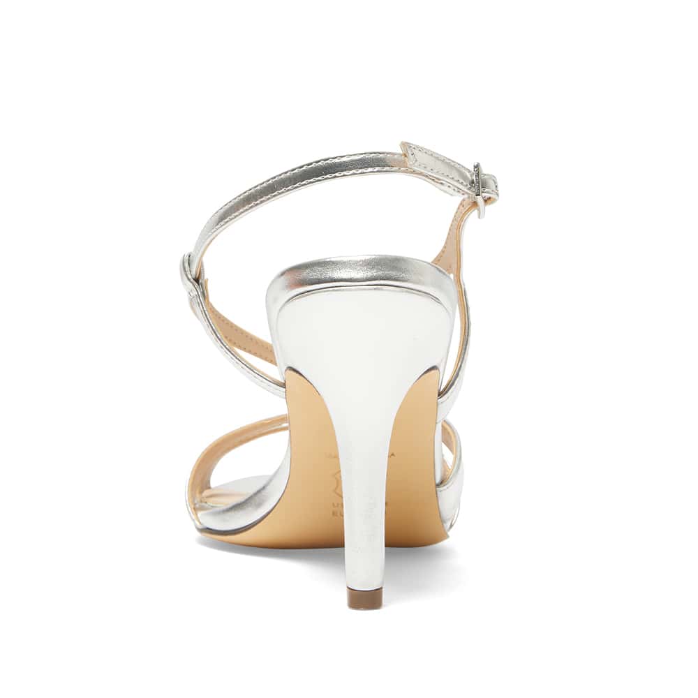 Valley Heel in Silver Metal Glaze