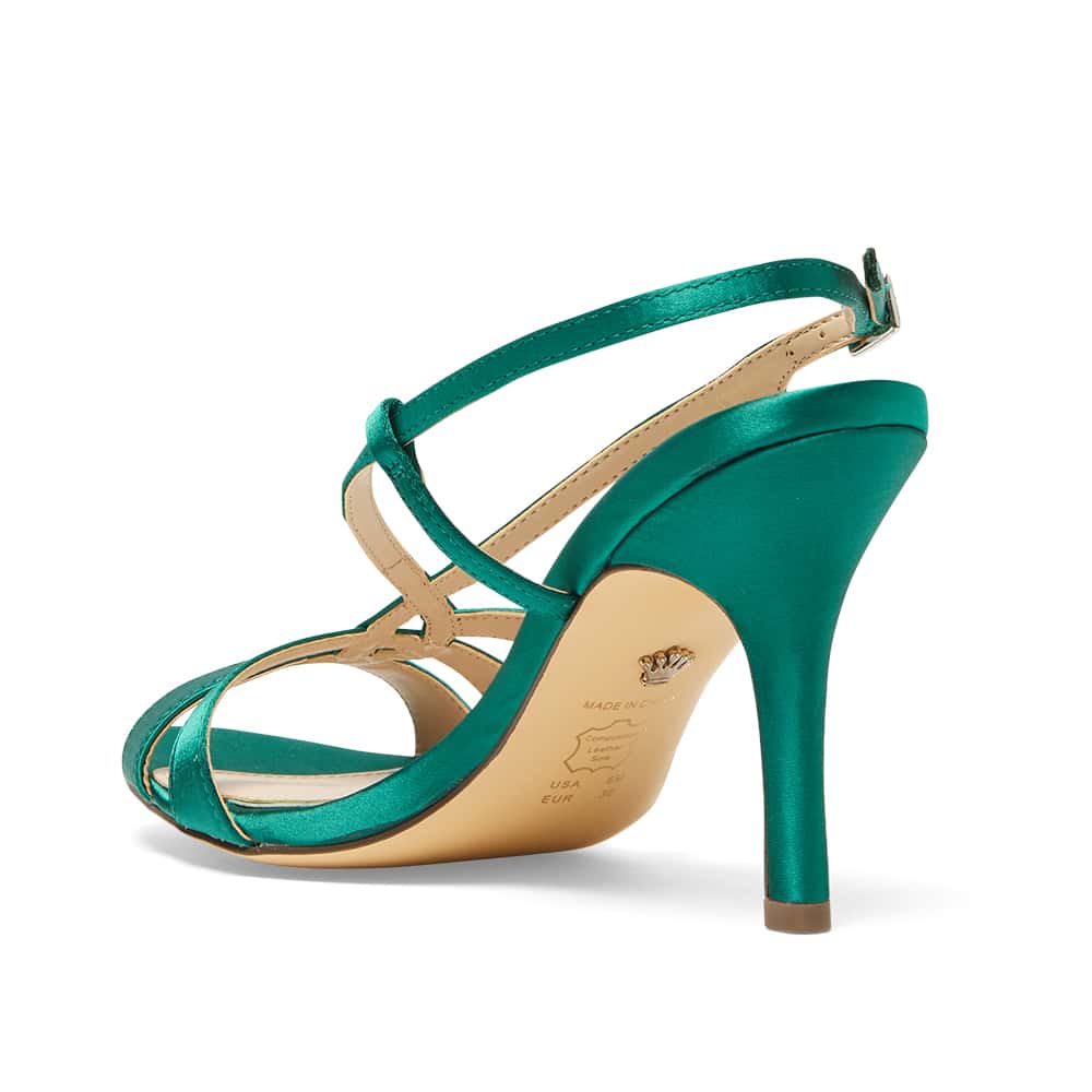 Valley Heel in Spruce Crystal Satin