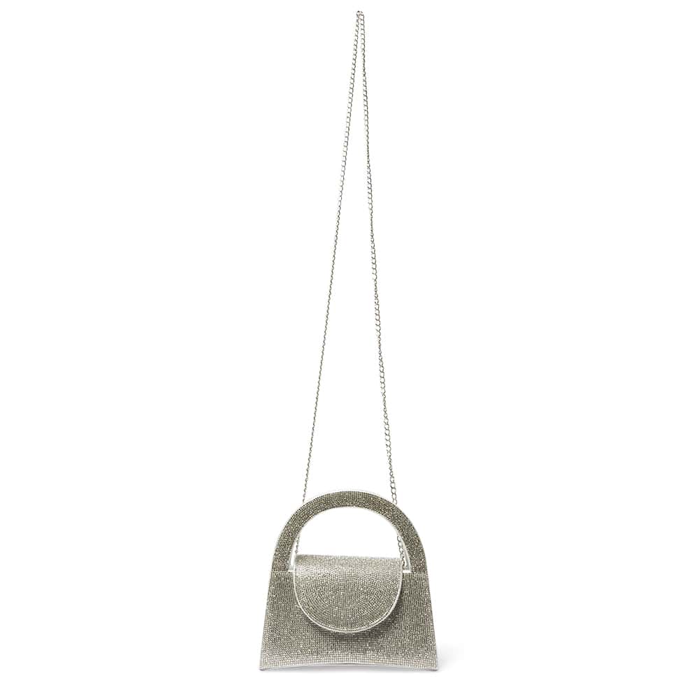 Vixen Evening Bag in Silver Crystal