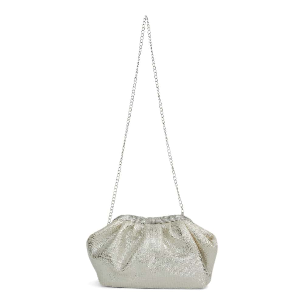 Zayla Evening Bag in Silver Metallic