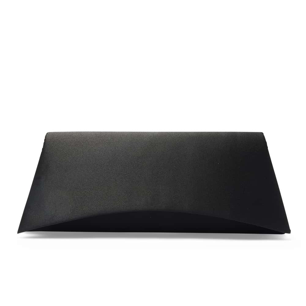 Zoey Clutch in Black Satin