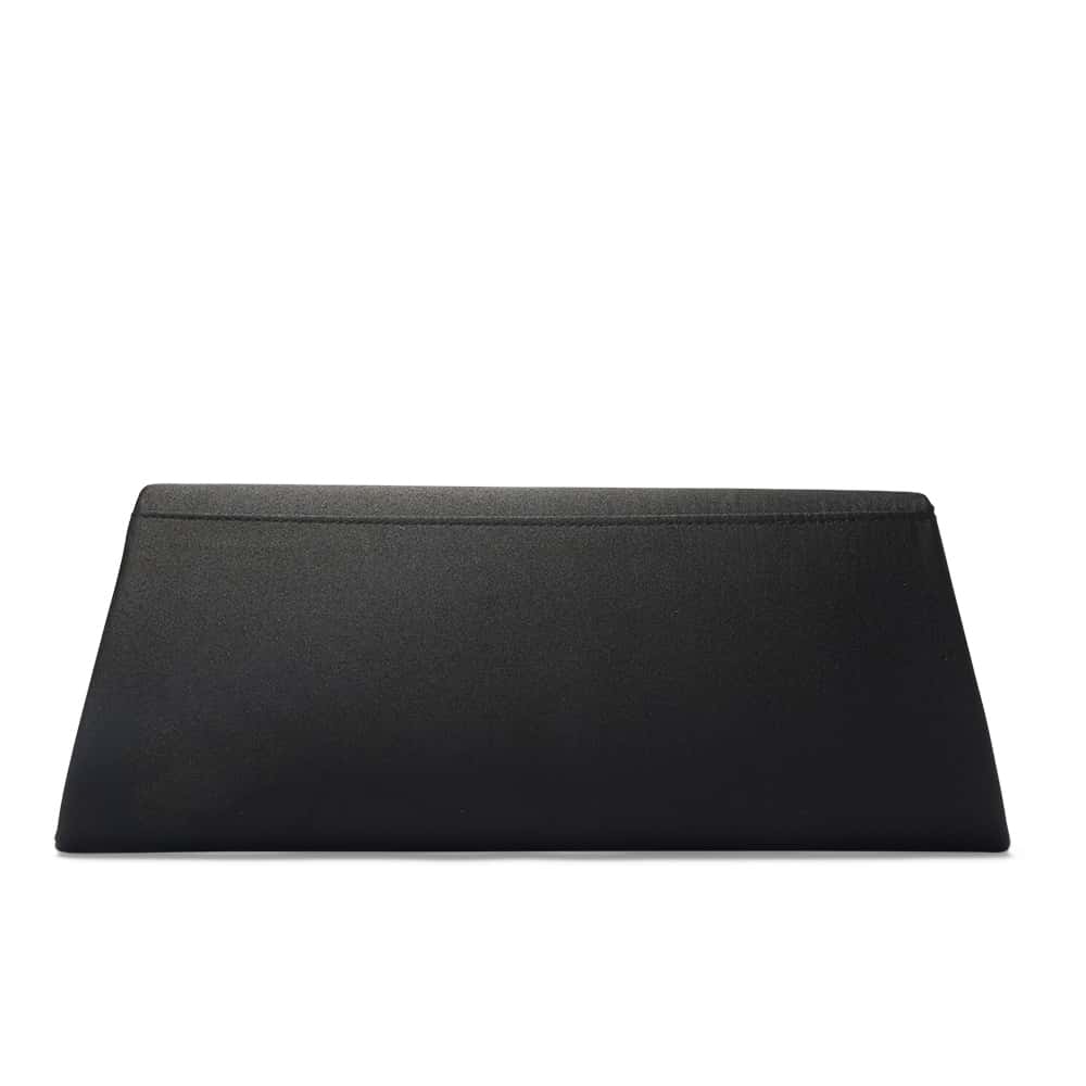 Zoey Clutch in Black Satin