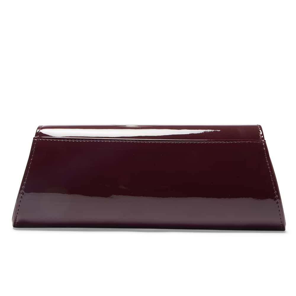 Zoey Clutch in Bordeaux Patent