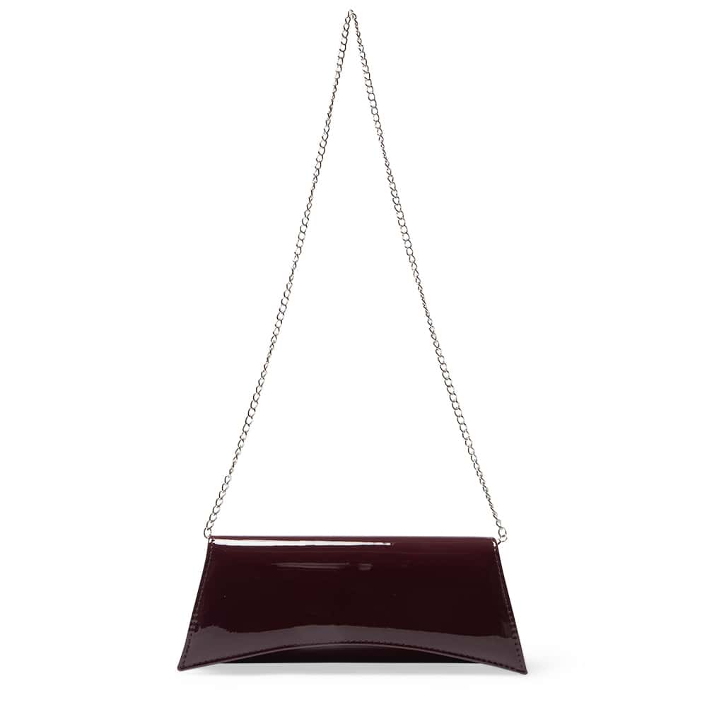 Zoey Clutch in Bordeaux Patent