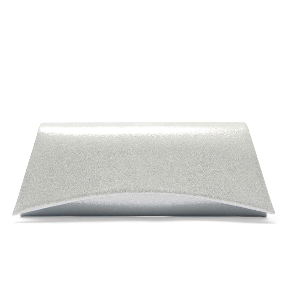 Zoey Clutch in True Silver Metallic Sparkle
