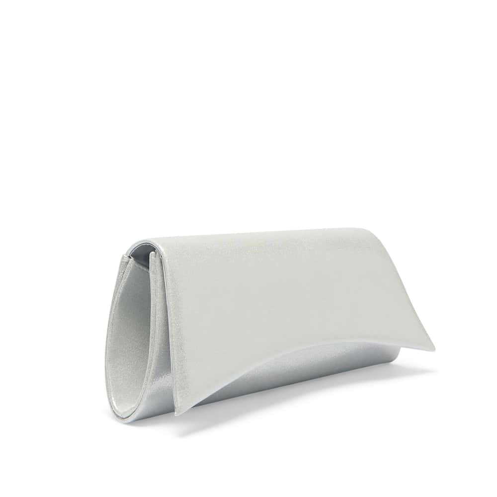 Zoey Clutch in True Silver Metallic Sparkle