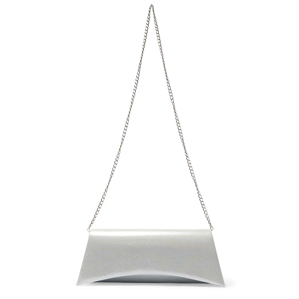 Zoey Clutch in True Silver Metallic Sparkle