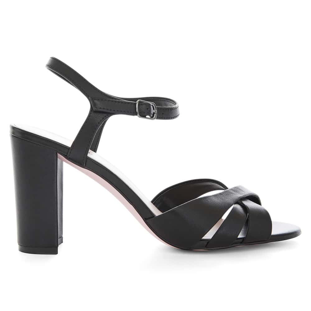 Audrey Heel in Black Leather