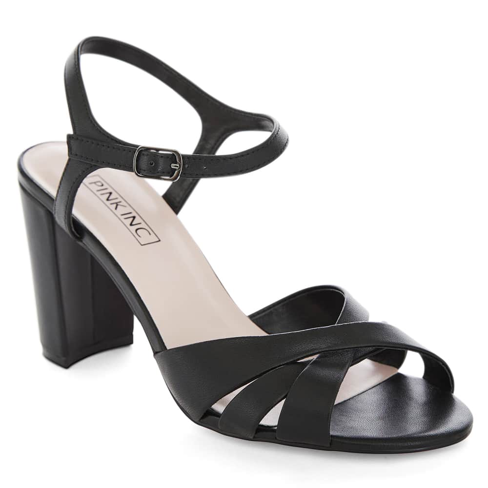 Audrey Heel in Black Leather
