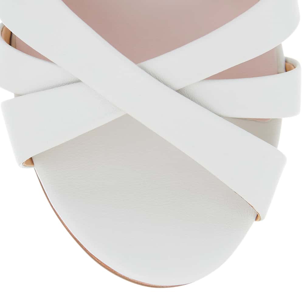Audrey Heel in White Leather
