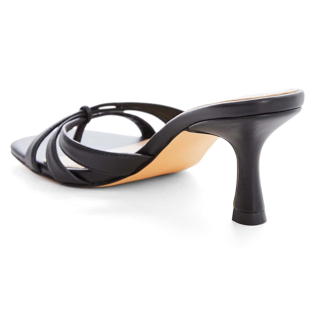 Bea Heel in Black Smooth
