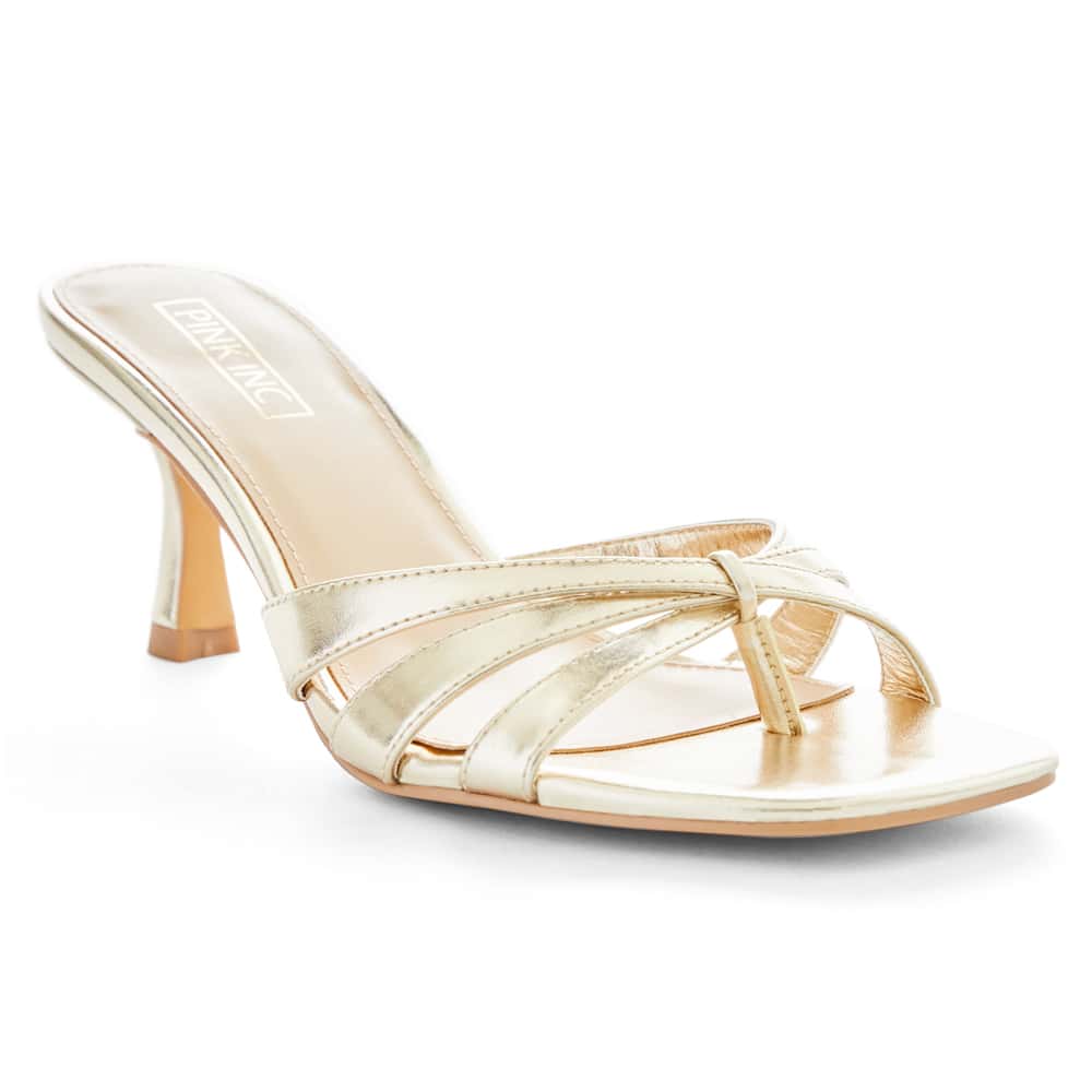 Bea Heel in Gold Metallic