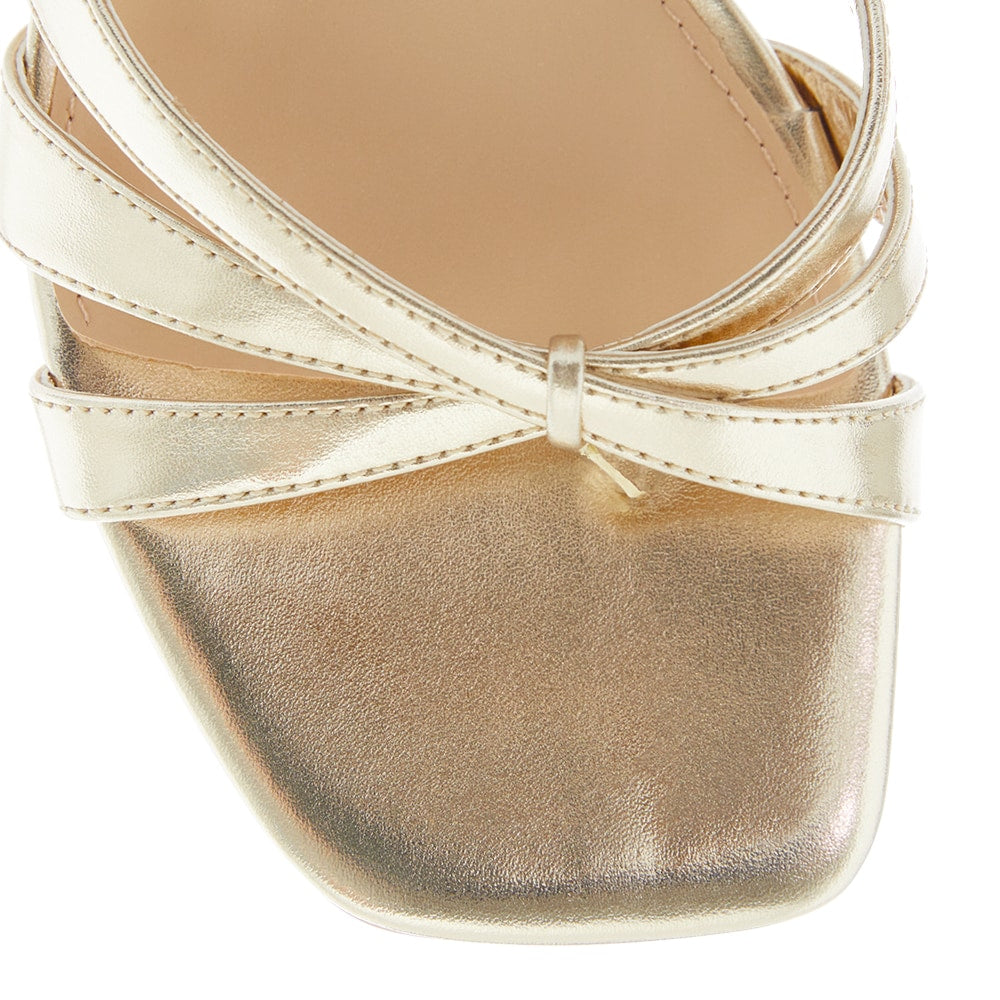 Bea Heel in Gold Metallic