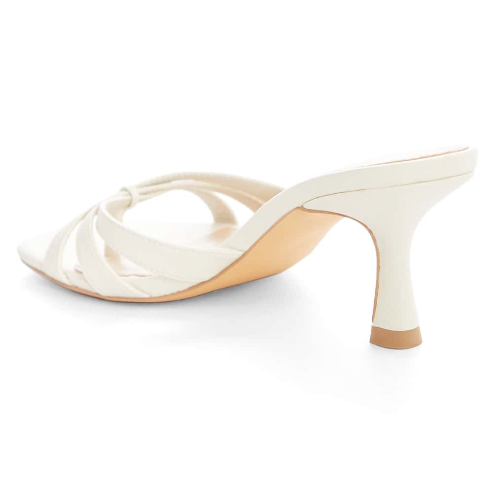 Bea Heel in Off White Smooth Smooth