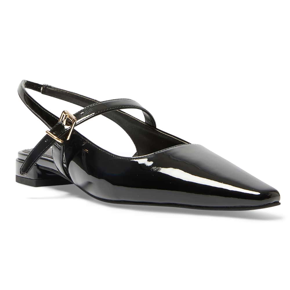 Bianca Ballet Flat in Black Patent