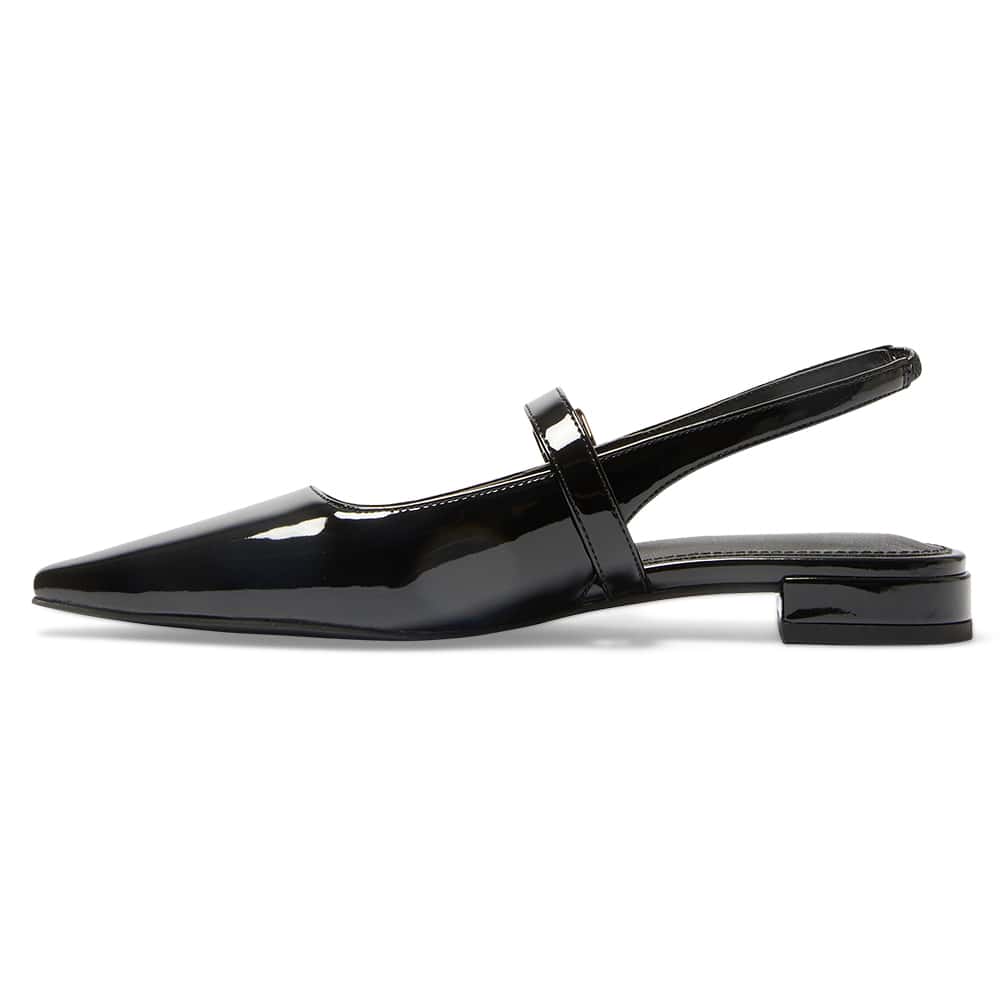 Bianca Ballet Flat in Black Patent