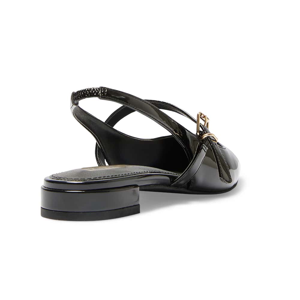 Bianca Ballet Flat in Black Patent
