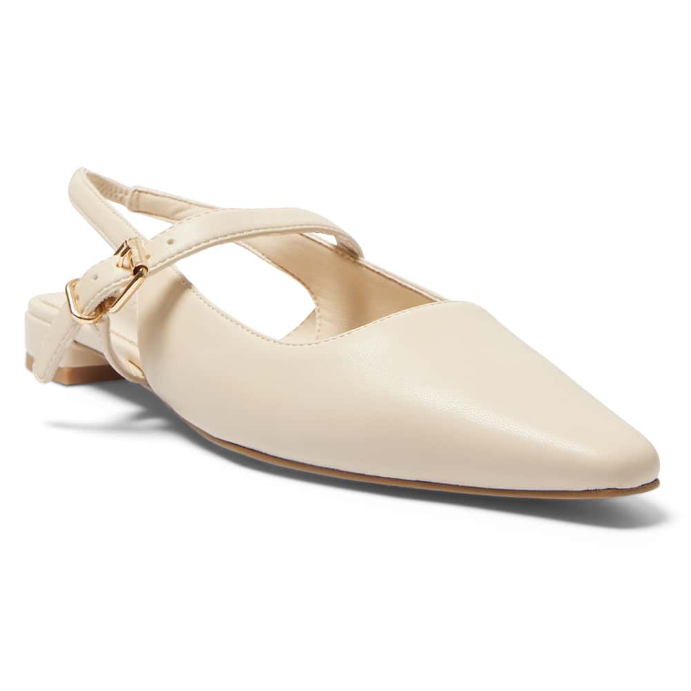 Bianca Ballet Flat in Nude Smooth
