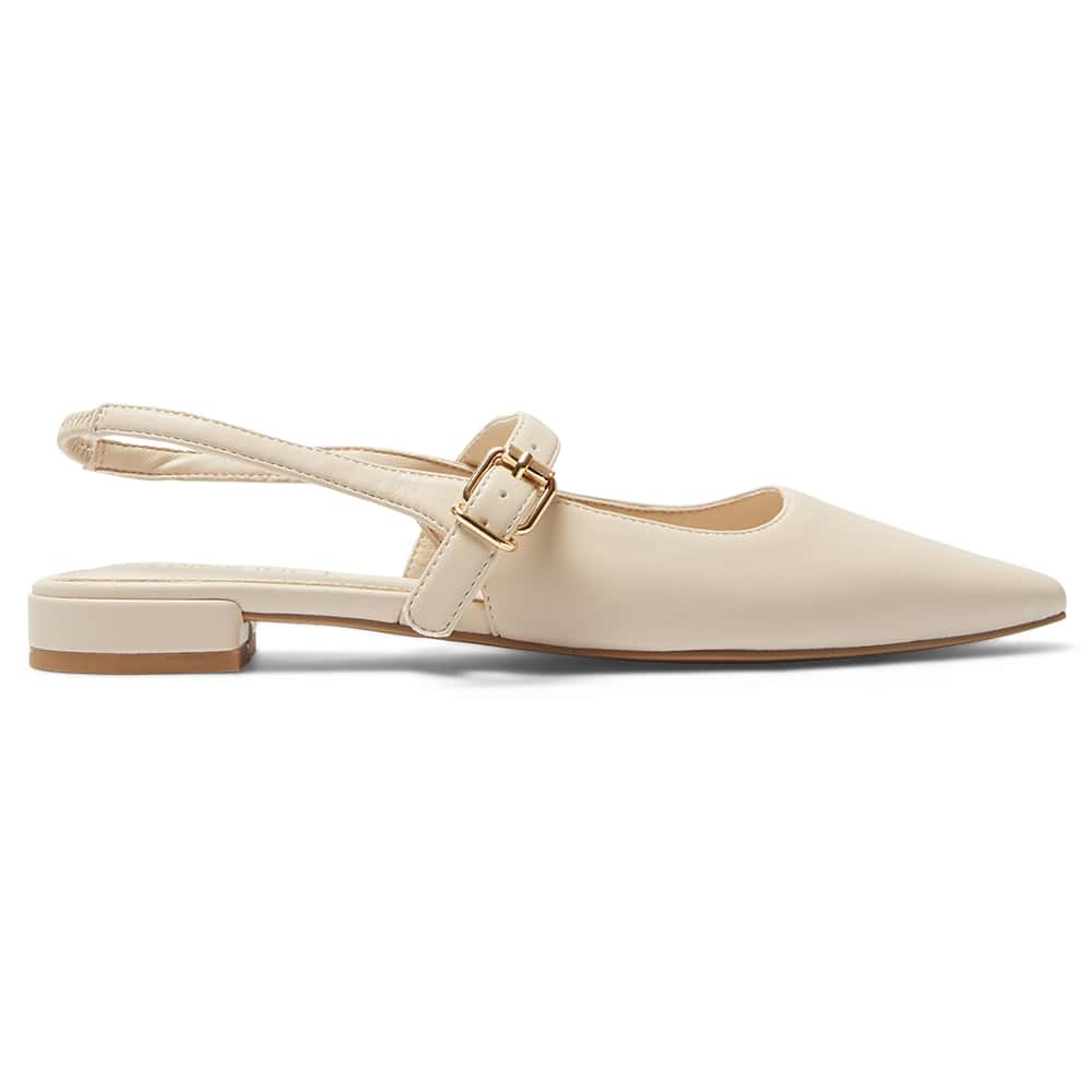 Bianca Ballet Flat in Nude Smooth