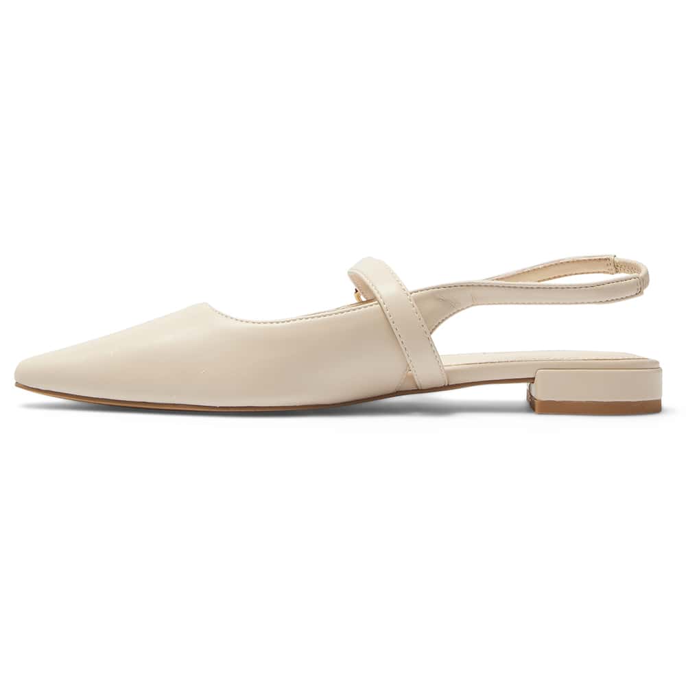 Bianca Ballet Flat in Nude Smooth