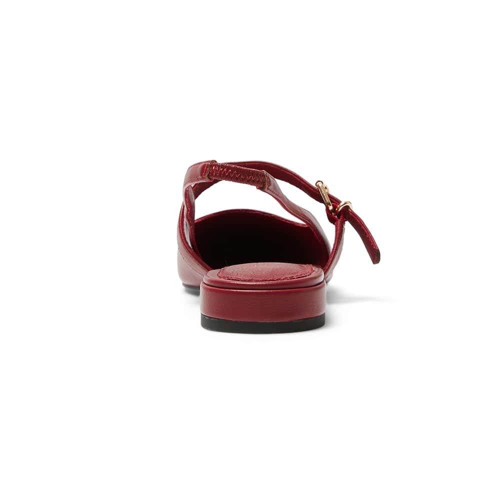 Bianca Ballet Flat in Red Smooth