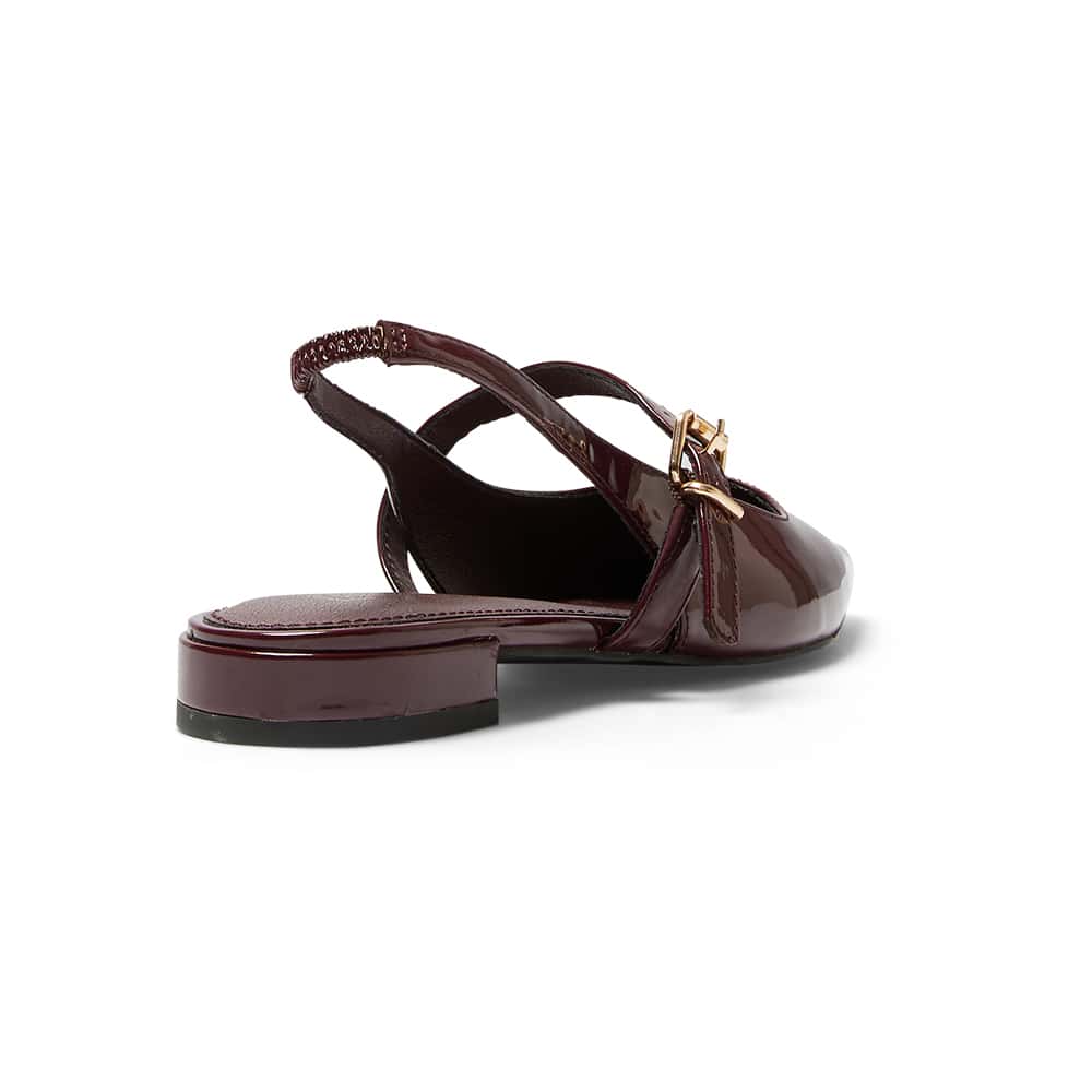 Bianca Ballet Flat in Wine Patent