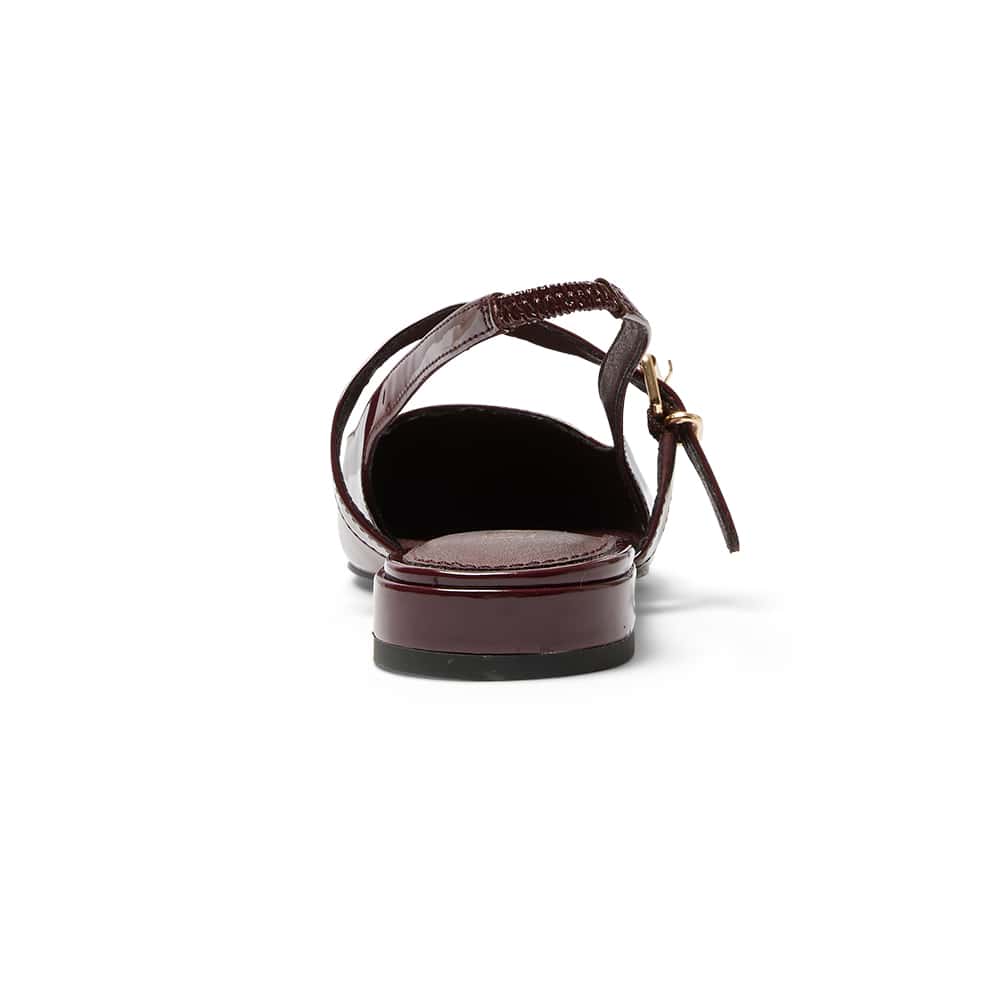 Bianca Ballet Flat in Wine Patent