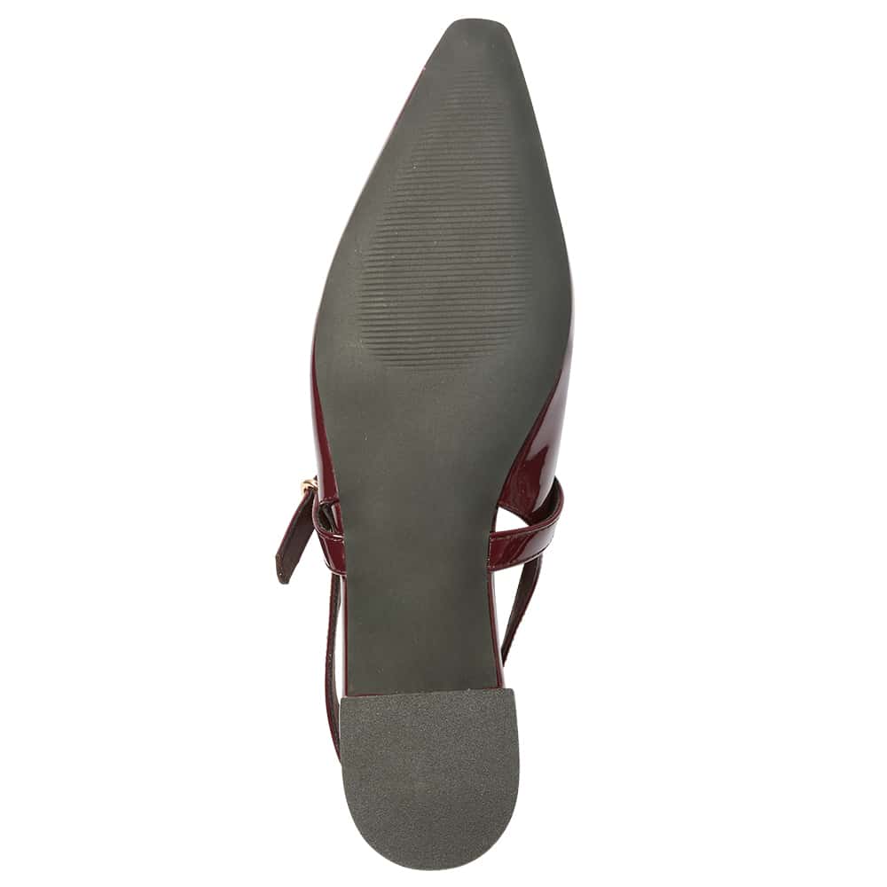 Bianca Ballet Flat in Wine Patent