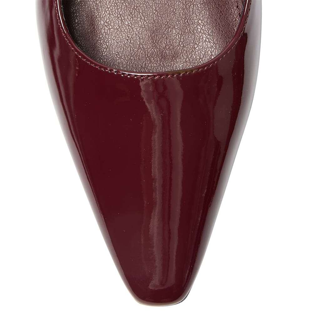 Bianca Ballet Flat in Wine Patent