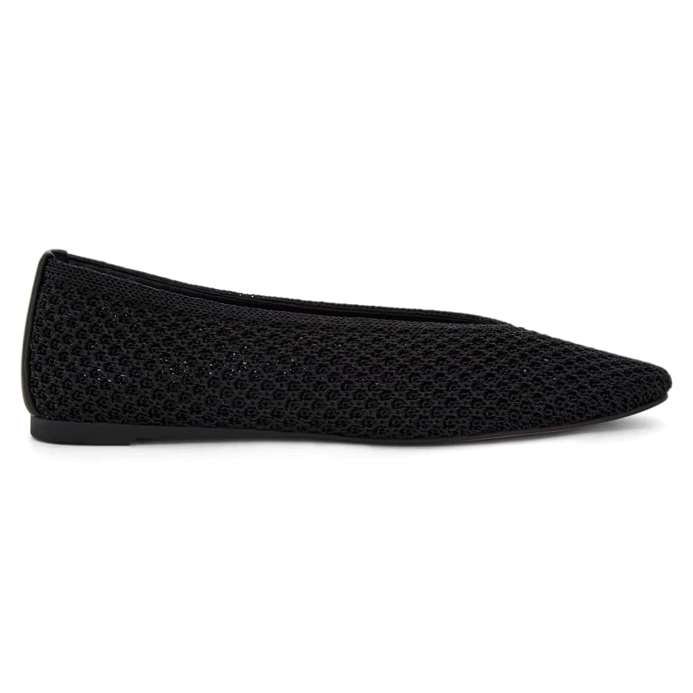 Cherie Ballet Flat in Black Weave