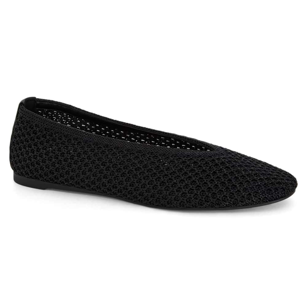 Cherie Ballet Flat in Black Weave