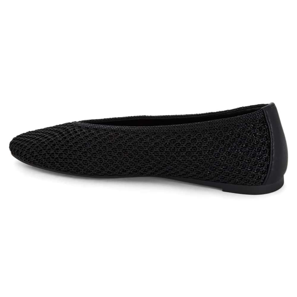 Cherie Ballet Flat in Black Weave