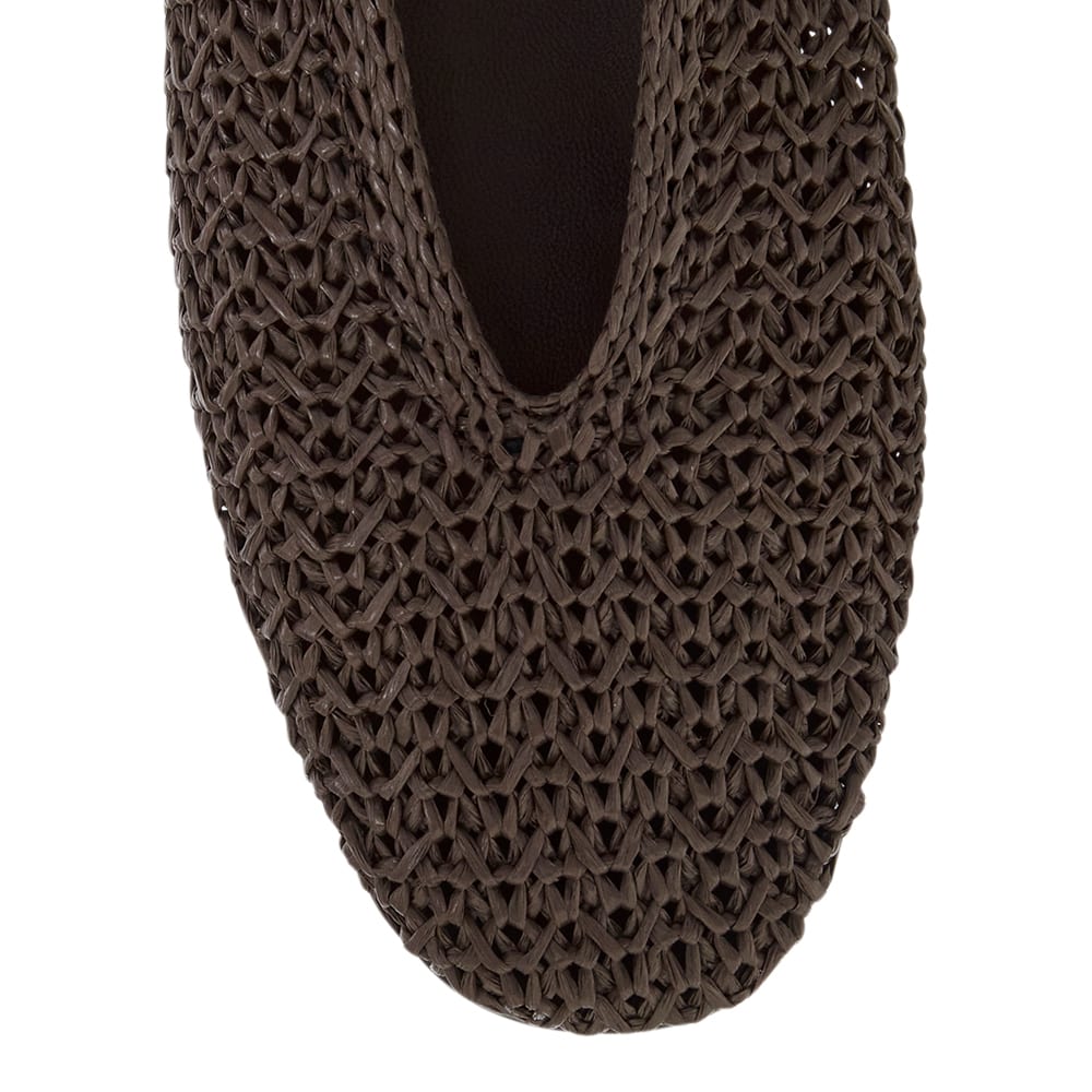 Cherie Ballet Flat in Chocolate Weave