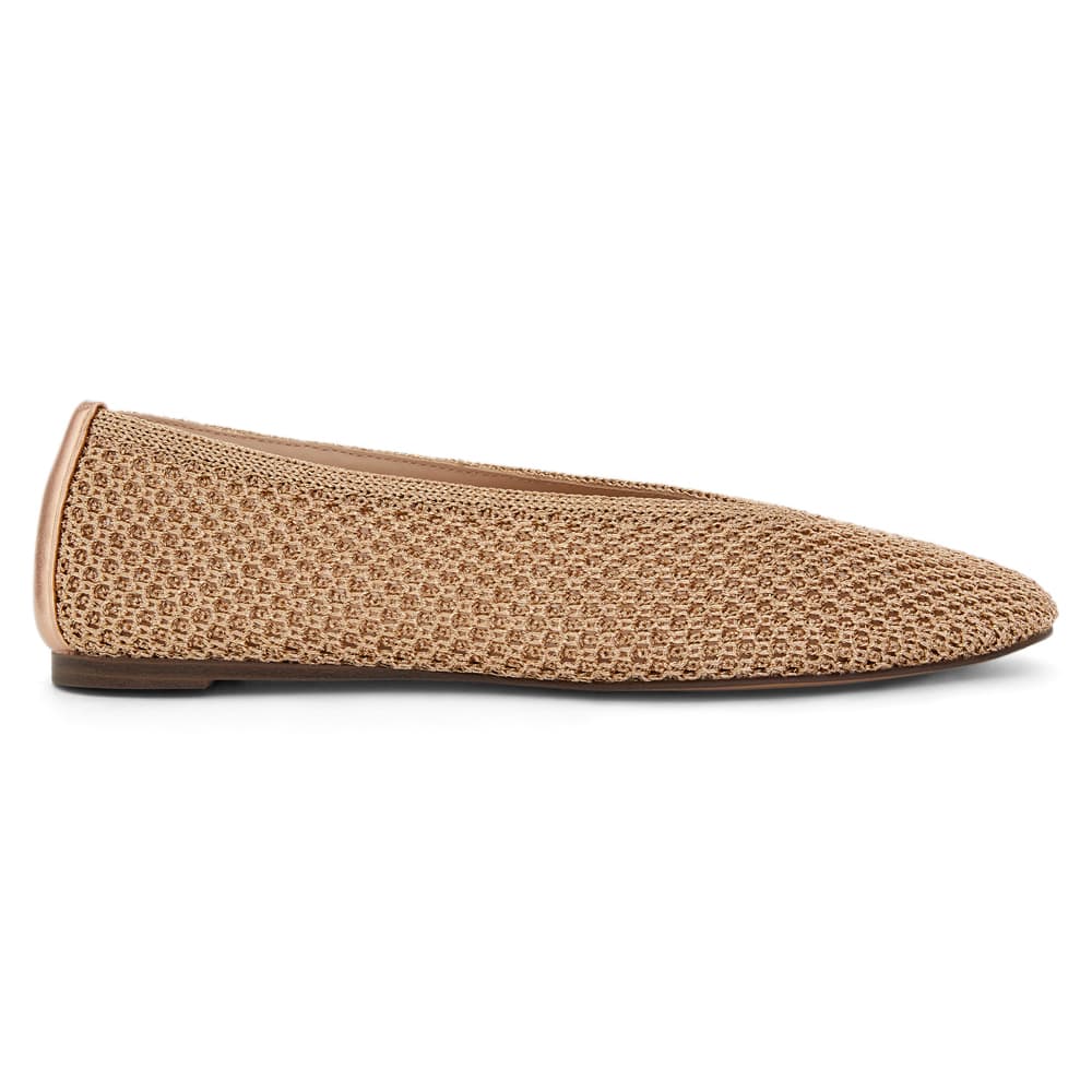 Cherie Flat in Gold Weave