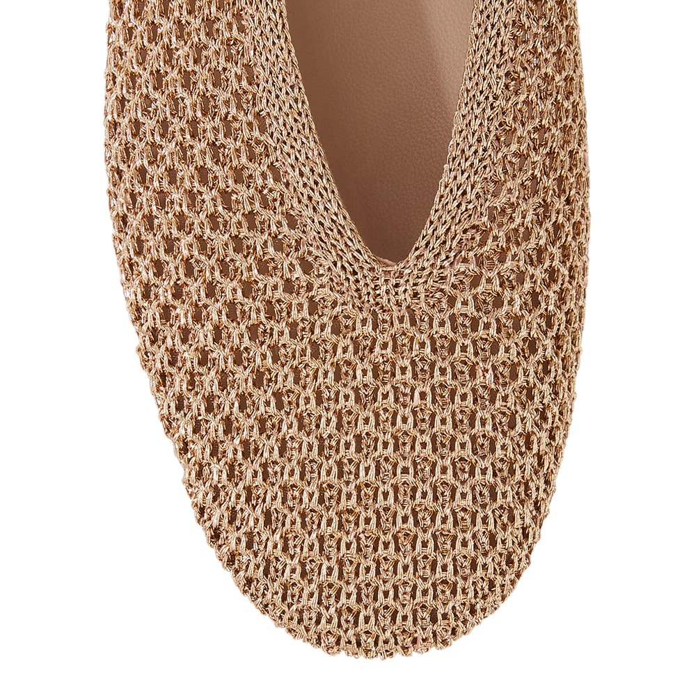 Cherie Flat in Gold Weave