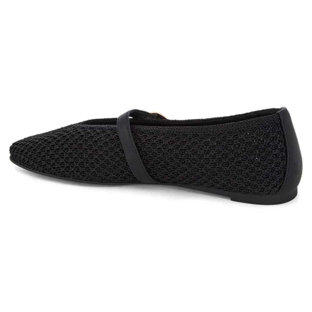 Cynthia Ballet Flat in Black Weave