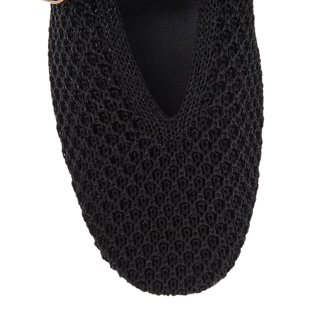 Cynthia Ballet Flat in Black Weave