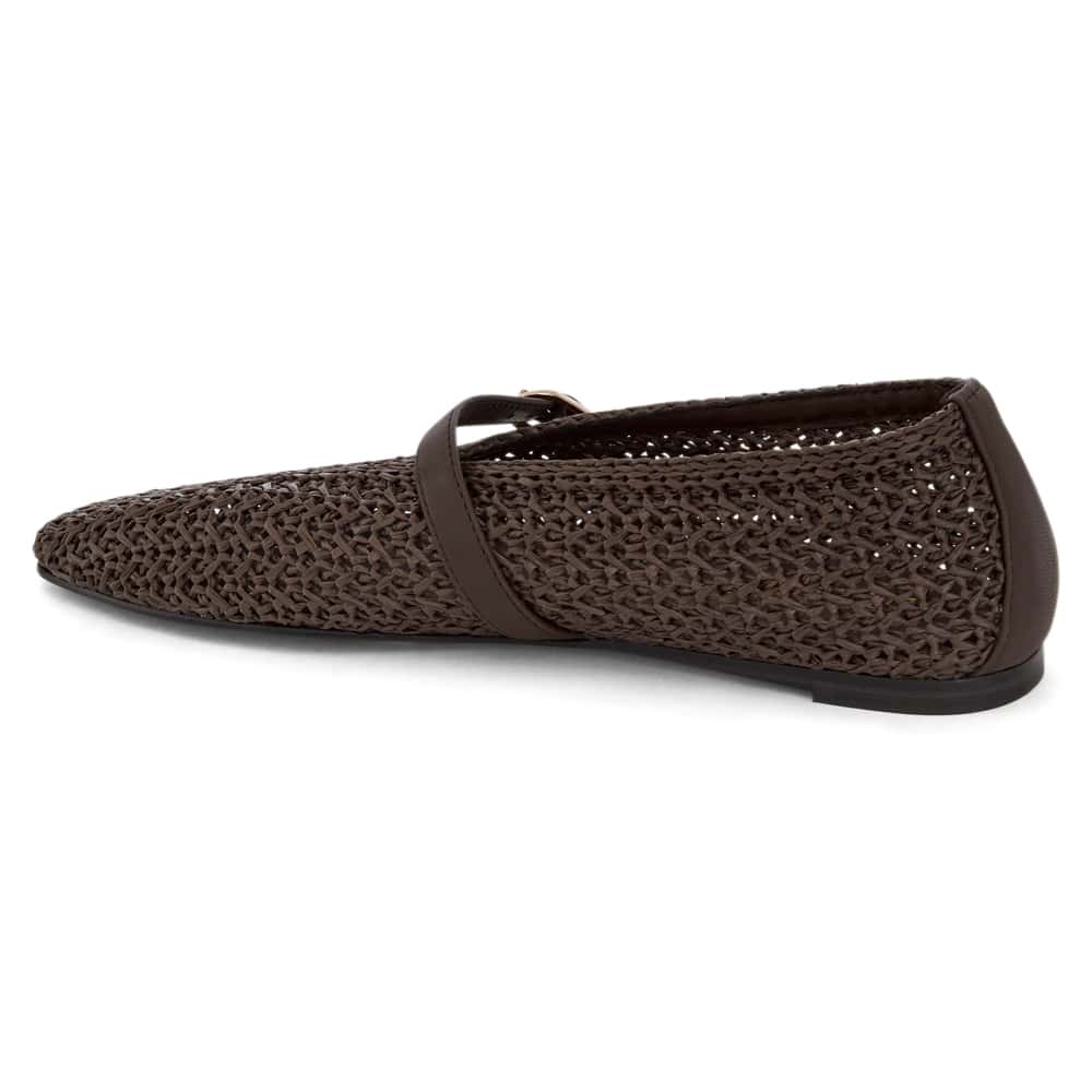 Cynthia Flat in Chocolate Weave
