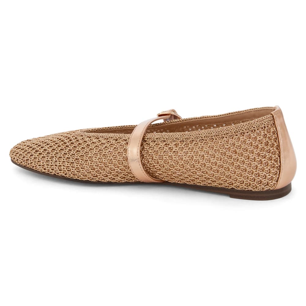 Cynthia Ballet Flat in Gold Weave