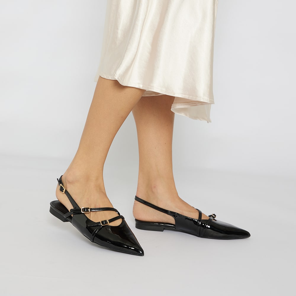 Inherit Ballet Flat in Black Patent