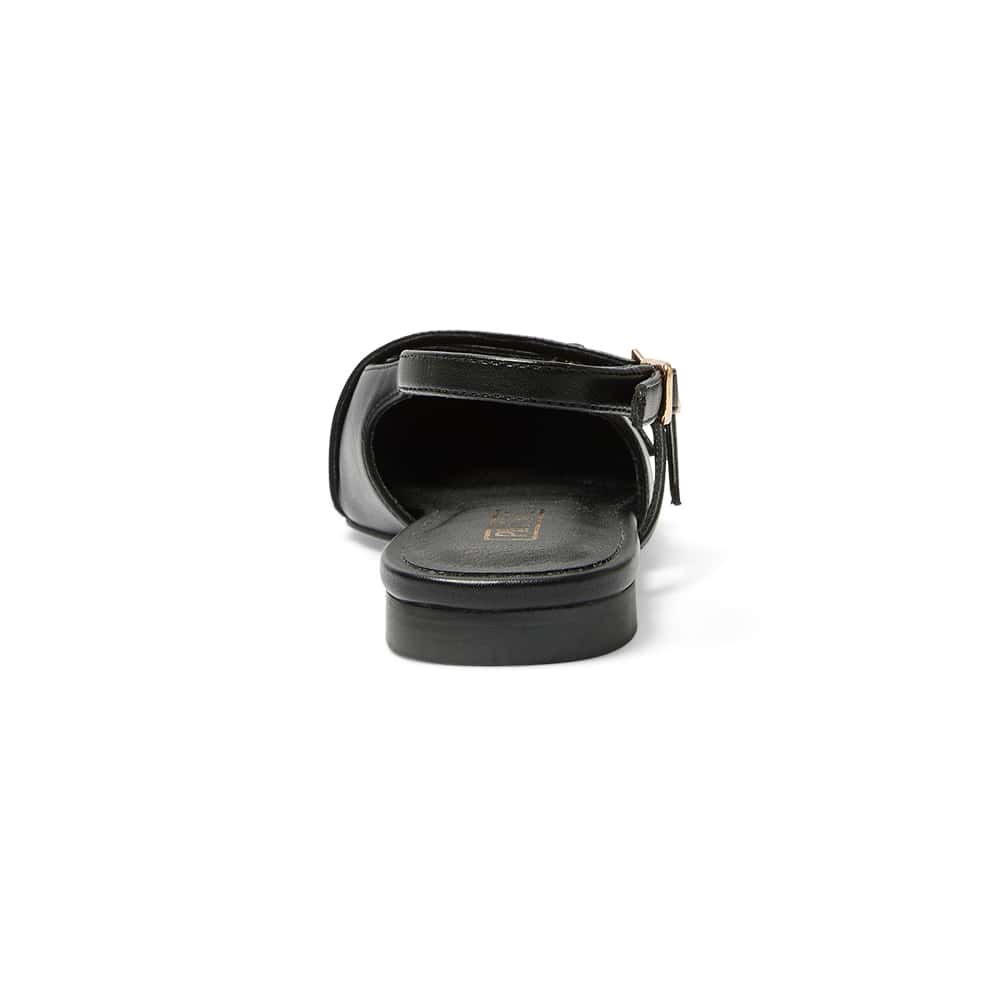 Inherit Ballet Flat in Black Smooth