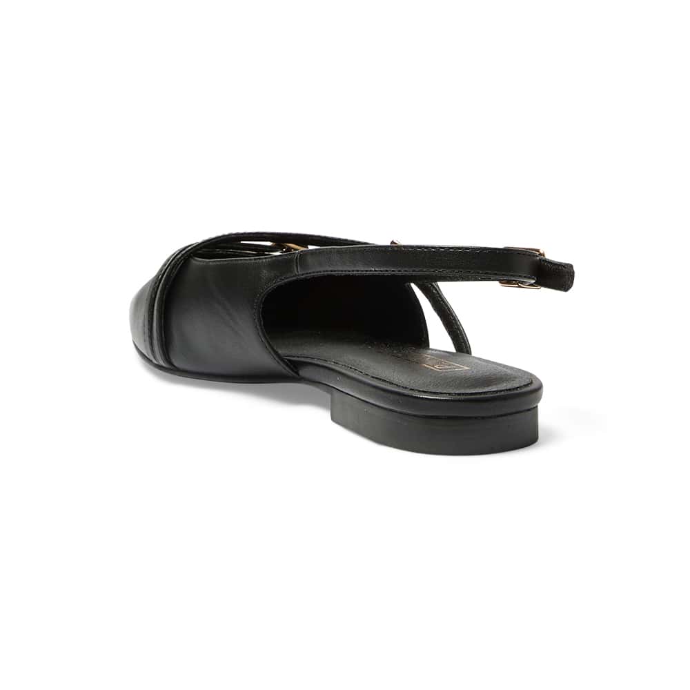 Inherit Ballet Flat in Black Smooth