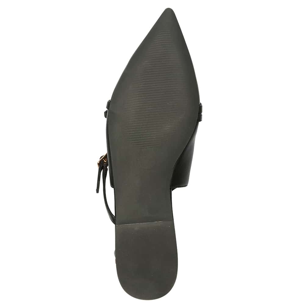 Inherit Ballet Flat in Black Smooth