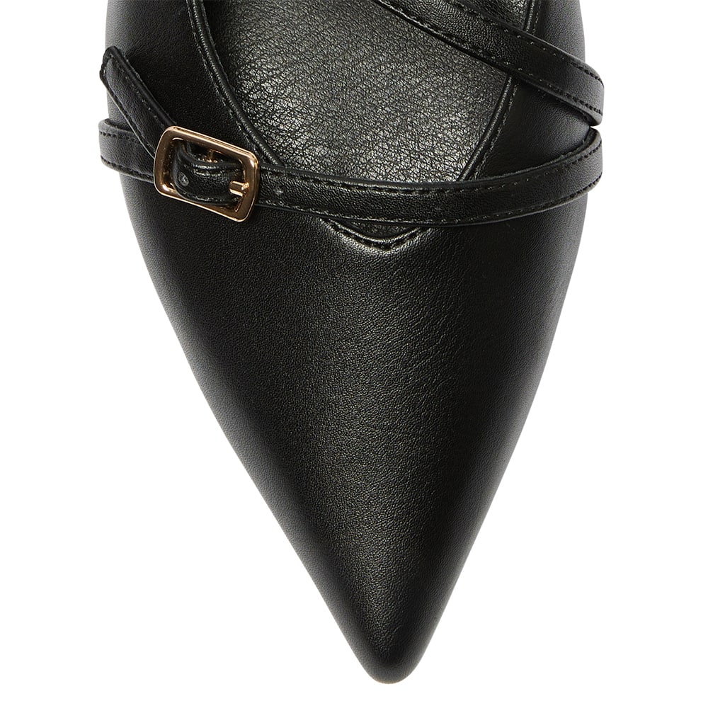 Inherit Ballet Flat in Black Smooth