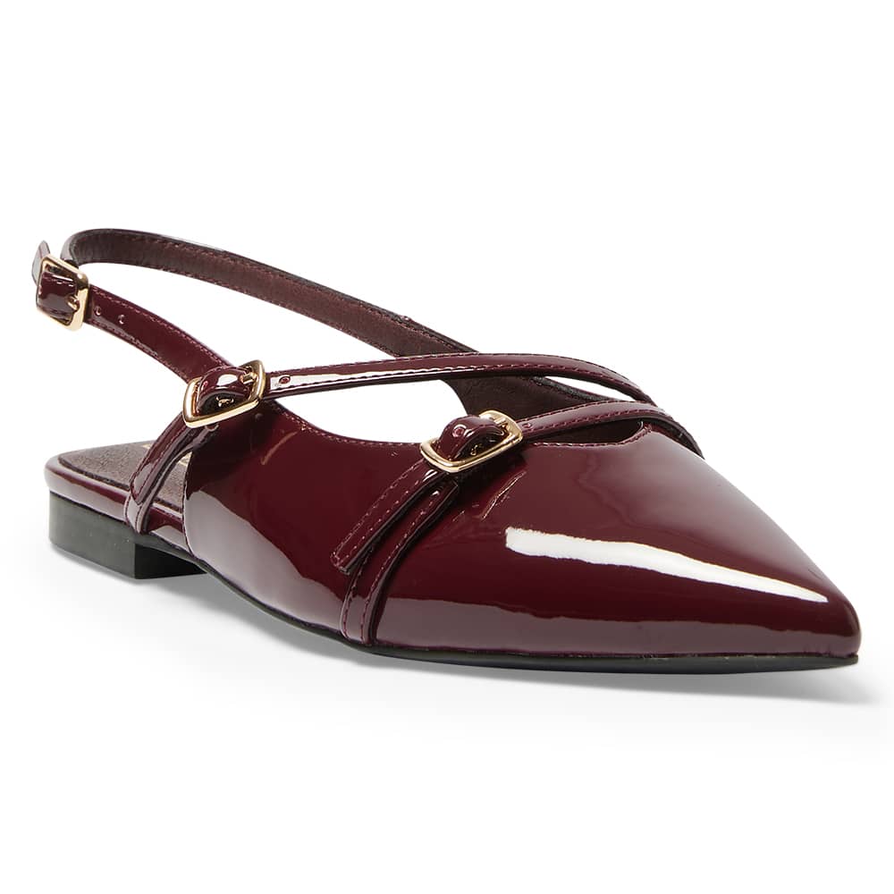 Inherit Ballet Flat in Wine Patent