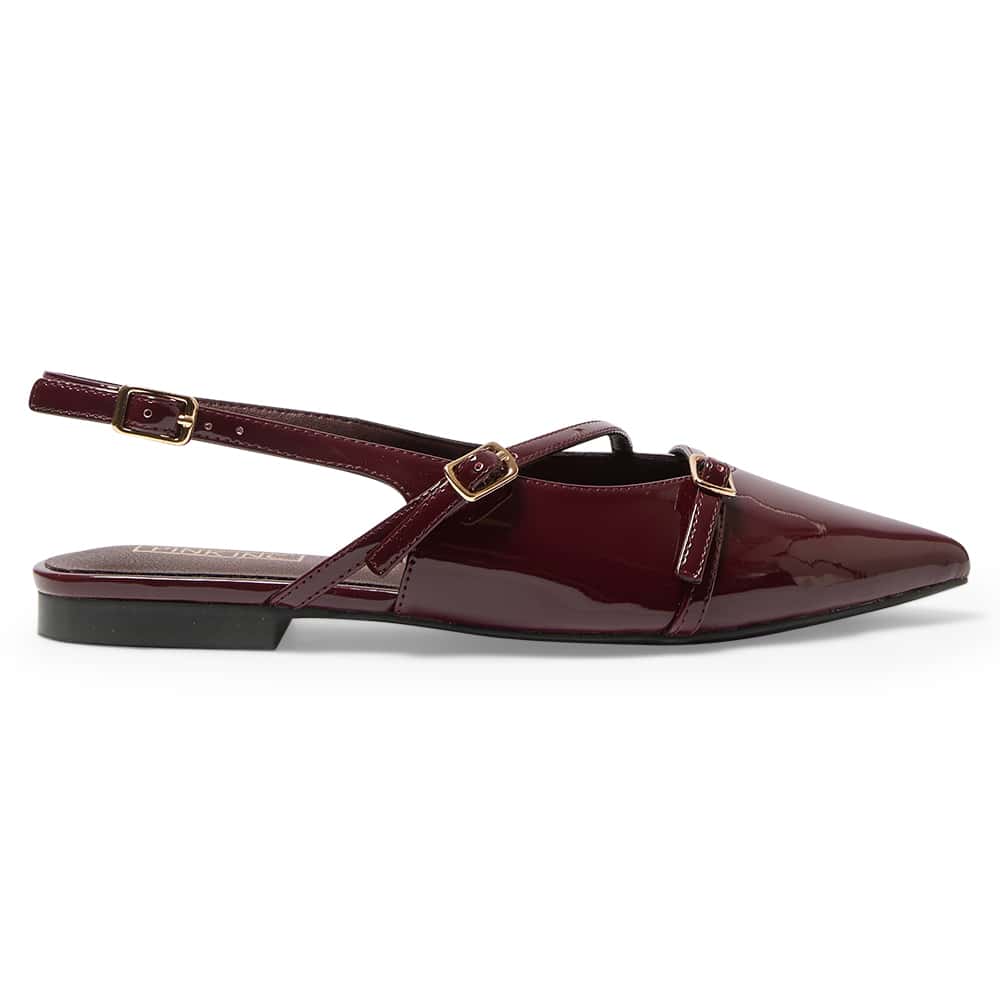 Inherit Ballet Flat in Wine Patent