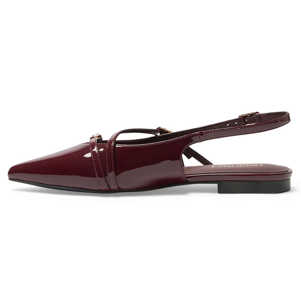 Inherit Ballet Flat in Wine Patent
